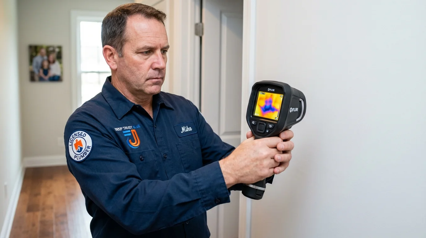 Thermal imaging leak detection by Johns Plumbing LLC in East Bridgewater